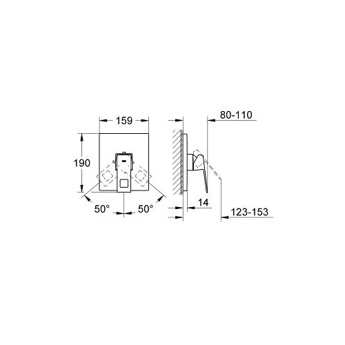 Grohe EUROCUBE 24061000 dušo maišytuvas image 3