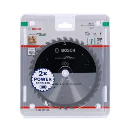 Bosch Standard for Wood pjovimo diskas 165x20/16x1.5/1.0x12T image 2
