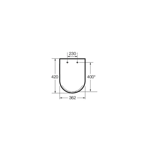 Roca Meridian A8012AC00B Dangtis unitazo, 42 cm ilgio, Balta image 3
