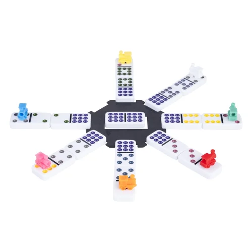 Domino Mexican Train Double 9, medinėje dėžutėje, 55 kauliukai image 2