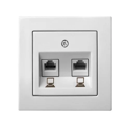LIREGUS EPSILON dvivietis kompiuterio lizdas, Baltos spalvos image 3