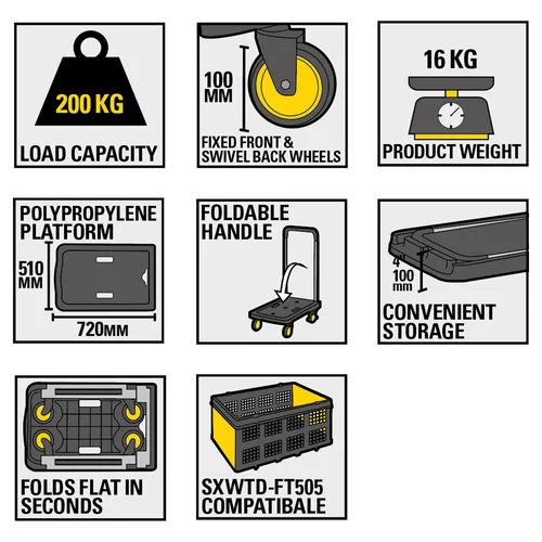 Stanley FATMAX711 krovininis vežimėlis, 200 kg image 2