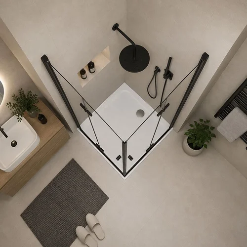 SANREMO Black DD 90x90 dušo kabina image 2