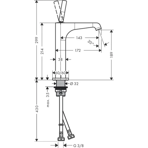 Hansgrohe AXOR Citterio E 36103000 Praustuvo maišytuvas image 2