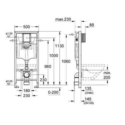 Grohe Rapid SL 38981000 Potinkinis WC rėmas image 2