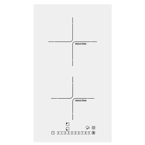 Schlosser PI302S1CW indukcinė kaitlentė Domino, 30 cm, Balta image 1