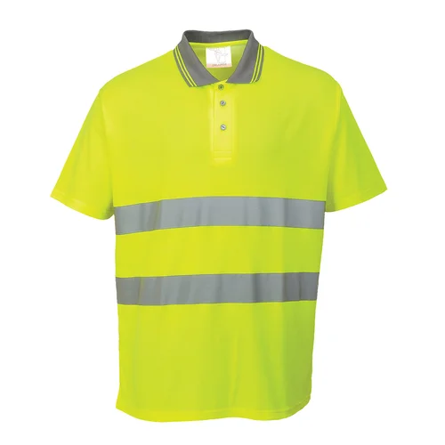 PORTWEST S171 polo marškinėliai, kontrastinė kitos spalvos apykaklė, L, Geltona image 2