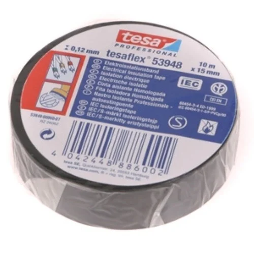 Tesa Tesaflex izoliacinė juosta 19 mm x 20 m Juoda image 2