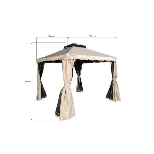 Pavėsinė Roma 300 cm x 265 cm Šviesiai ruda image 3
