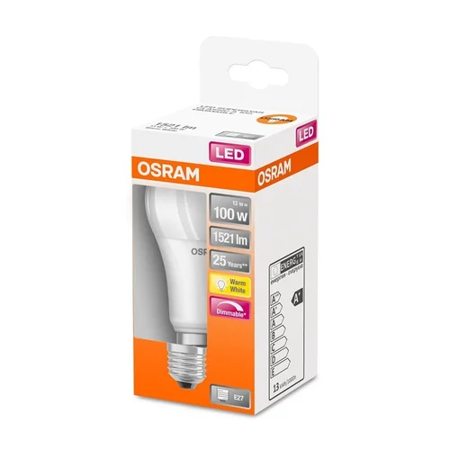 OSRAM A60 lemputė, E27, 13 W, 1521 lm, 2700 K image 2