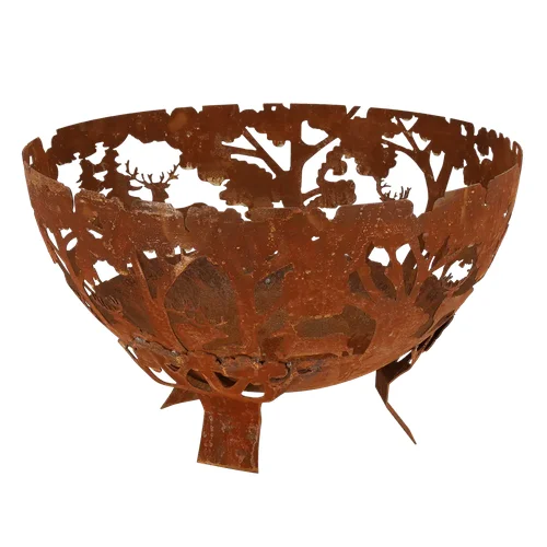 Dekoratyvinė laužavietė, rūdinto plieno, 58 x 58 x 36,6 cm image 1