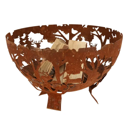 Dekoratyvinė laužavietė, rūdinto plieno, 58 x 58 x 36,6 cm image 2