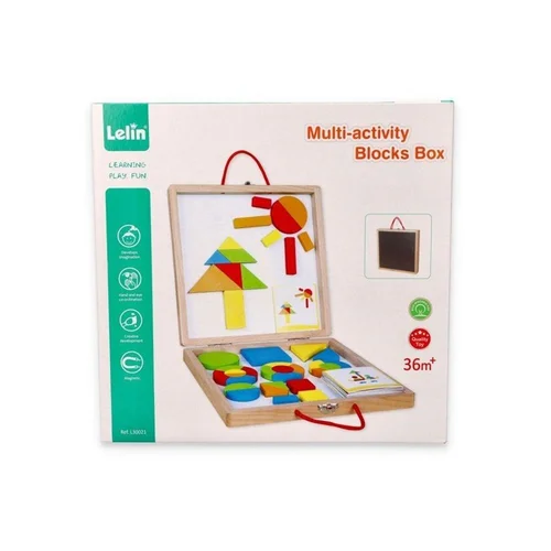 Magnetinis žaislas Lelin Multi Activity Blocks Blox image 3