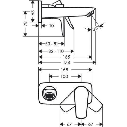 Hansgrohe Talis E 71732000 Potinkinis praustuvo maišytuvas image 2
