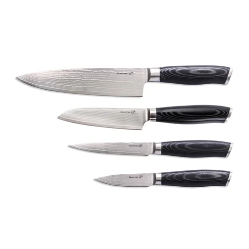 G21 Gourmet Damascus 6002223 peilių rinkinys 4 vnt, bambuko blokas image 2