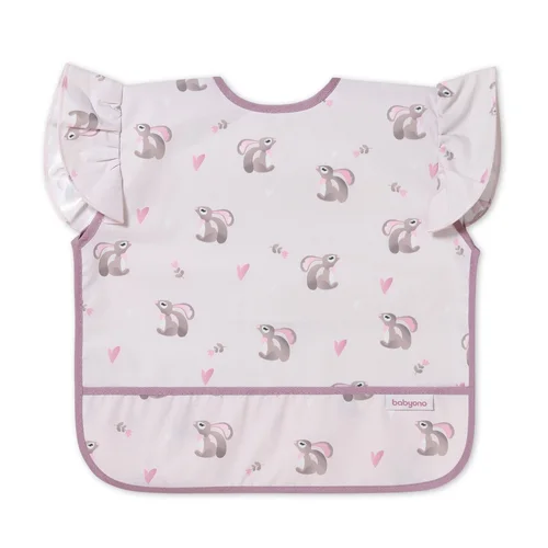 Babyono 1641/03 prijuostė neperšlampama rožinė su kišene nuo 6 mėn image 1
