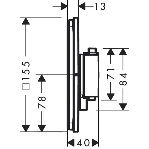 Hansgrohe ShowerSelect Comfort E 15574700, Potinkinis, Matinė balta image 2