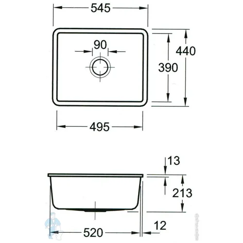 Villeroy & Boch Subway 60 SU 331001R1 plautuvė CeramicPlus balta image 3