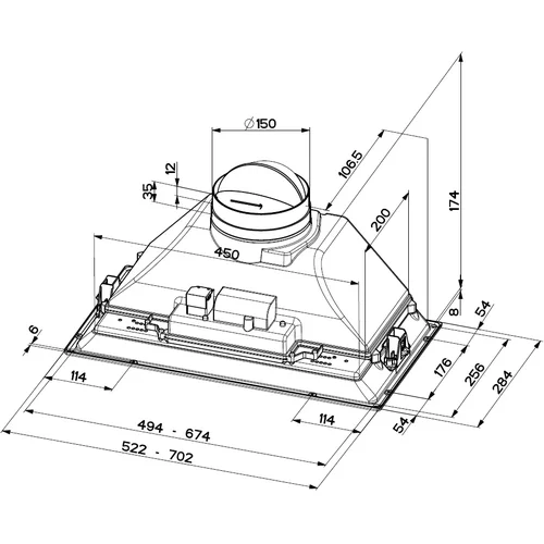 Faber INKA ICH SS A52 Įmontuojamas gartraukis 52 cm image 3