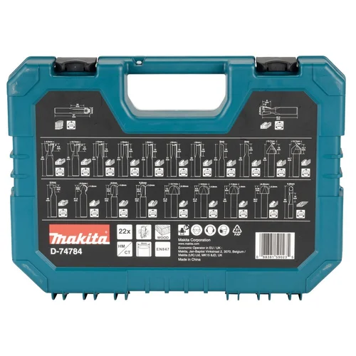 Makita D-74784 frezų komplektas, 22 dalių, 8 mm image 2