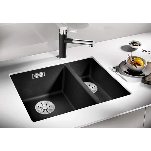 Granito plautuvė BLANCO SUBLINE 340/160-U, akmens pilka, 523559, pagrindinis dubuo dešinėje image 2