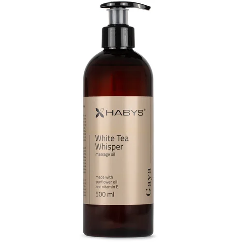 HABYS GAYA White Tea Whisper masažo aliejus 500 ml image 3