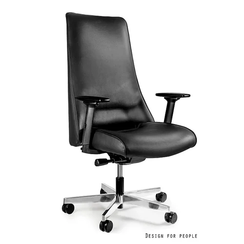 Unique SAIL biuro kėdė S499-HL-4, natūrali oda, juoda image 1