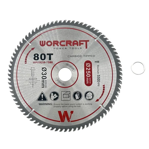WORCRAFT TS-2000/MST20-255 pjovimo diskas 30x250mm 80T image 2