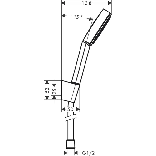 Hansgrohe Pulsify S 105 1jet 24301700 Baltas matinis image 2