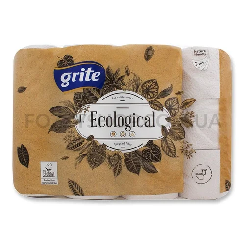 Grite Ecological 3 sluoksnių tualetinis popierius, 24 vnt. image 2