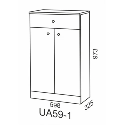 RIVA UA 59-1 ūkinė spintelė 60 cm Balta image 2