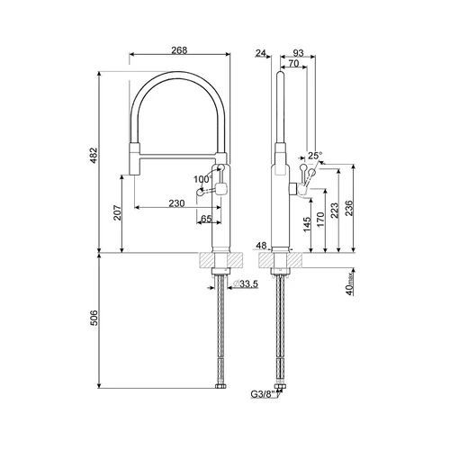 Smeg MDF50SS Plautuvės maišytuvas image 3