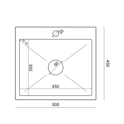 Quadron LUKE 100 ZH5045BS Nerūdijančio plieno plautuvė image 3