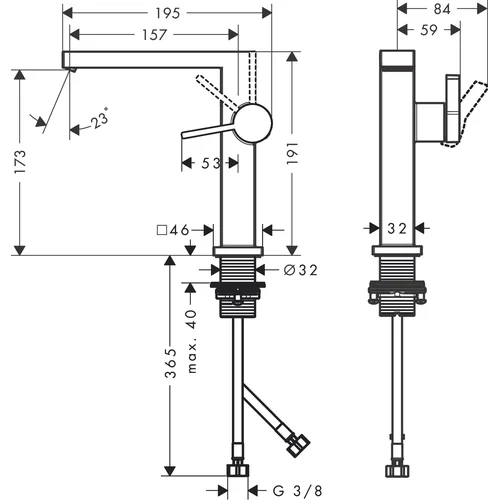 Hansgrohe Tecturis E 150, 73042700 Praustuvo maišytuvas image 2