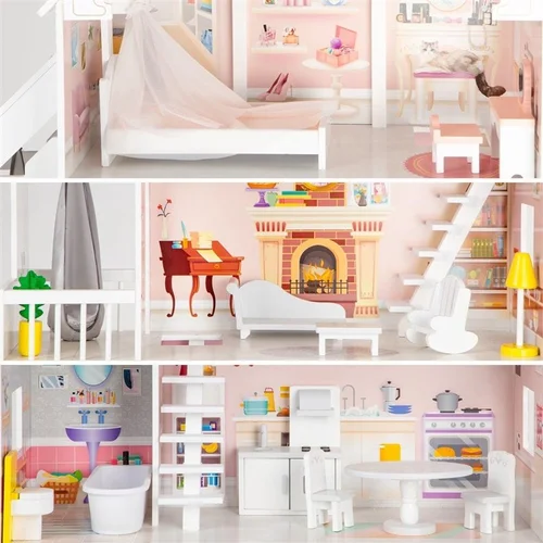 EcoToys XXL Residence Lėlių namelis Balta image 3