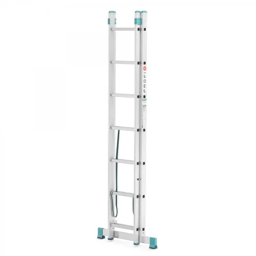 EUROSTYL aliuminės kopėčios universalios dvipusės 2x7 pakopų 201–314 cm image 2