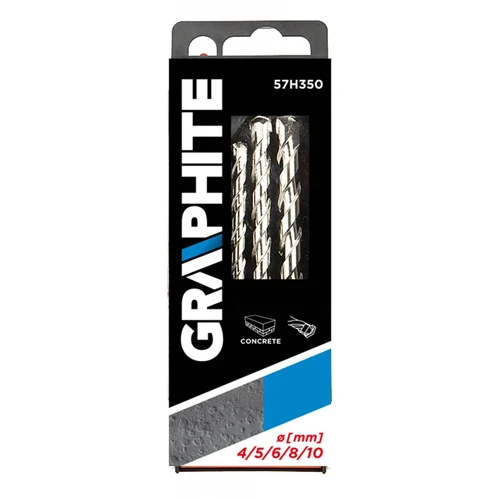 GRAPHITE Grąžtų komplektas betonui, 5 vnt. image 2