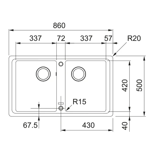 Franke Basis BFG 620-34-34, 114.0302.018 image 2