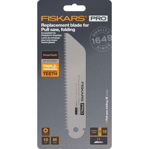 Fiskars Pro PowerTooth™ Pull pjūklo geležtė (15 cm, 19 TPI) image 3