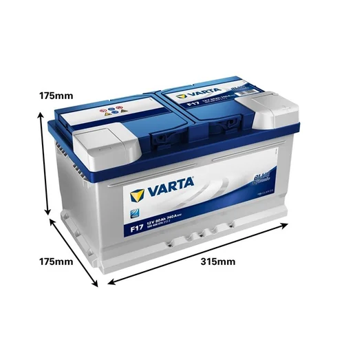 Varta BD F17 80 Ah 12 V 740 A image 2