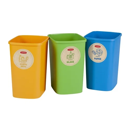 Curver ECO FRIENDLY rūšiavimo šiukšliadėžių rinkinys, 3 × 9 l image 2