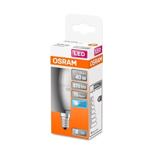 Osram LED lemputė B35, E14, 5.5W, 4000K, 470 lm, matinė image 3