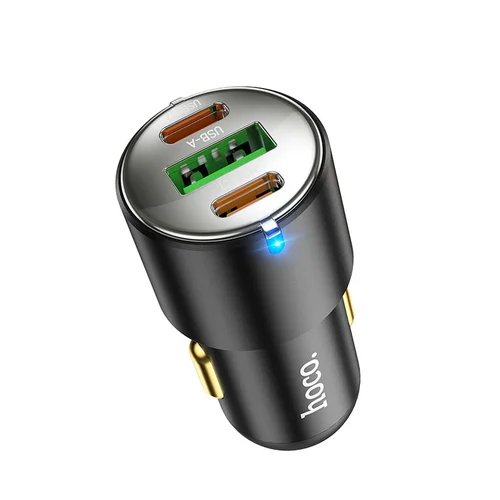 Hoco NZ6 PD45W automobilių įkroviklis 2xType-C/1xUSB-A juodas image 2