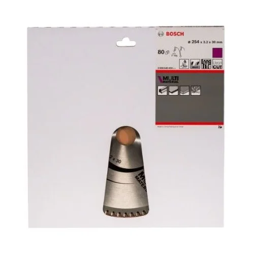 Pjovimo diskas Bosch Standard for Multi Material, 254x30x8, 2608640450 image 2