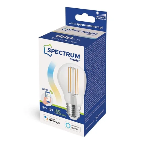 Spectrum Išmanioji LED lemputė A60, 5W, E27, Wi-Fi, CCT+DIM image 2