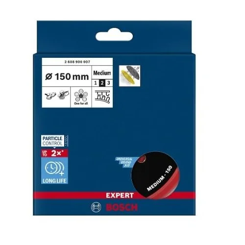 Bosch šlifavimo padas 150 mm, vid. kiet., GET 75-150, 2608900007 image 2