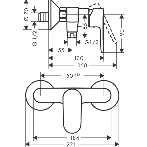 Hansgrohe Vernis Blend 71646000 Chromo image 2
