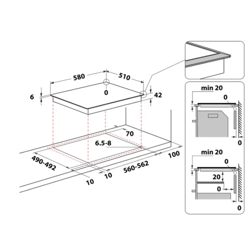 WHIRLPOOL AKT 8210 LX 60 cm Juoda image 2