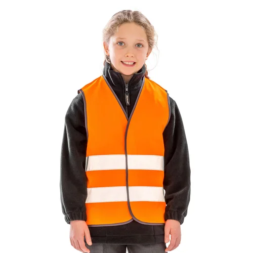 R200J Vaikiška šviesą atspindinti liemenė, S (4-6), Fluorescent Orange image 2