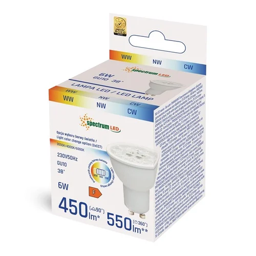 Spectrum LEMPA LED GU10 6W 550LM CCT image 2
